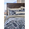 Bella Maison %100 Pamuk Saten Paisley Çift Kişilik Nevresim Takımı Mavi (200x220 Cm) Mavi