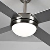 Apliqa Ellis 4'lü Modern Tasarım Tavan Vantilatörü Led Avize Kumandalı Mobil Uygulamalı 3 Renk Aydınlatma Sessiz Dc Motor