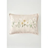 Bella Maison Daisy Volanlı Kenar Nakışlı Dekoratif Yastık Kılıfı Bej (35x50 Cm) Bej