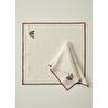 Bella Maison Rose Baskılı Peçete Krem (40x40 Cm) Krem