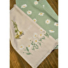 Bella Maison Daisy 2'li Kurulama Bezi Bej-yeşil (40x50 Cm) Bej-yeşil