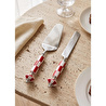 The Mia Gingham Pasta Servis Takımı Kırmızı Beyaz 2 Parça