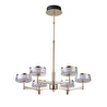 Apliqa Grayson Krom 6'lı 72 Watt Yuvarlak 3 Renkli Led Salon Avize