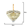 Apliqa Dolares 60'lık Gold 40 Watt Kristal Taşlı Oturma Odası, Modern Salon Avize