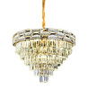 Apliqa Dolares 60'lık Gold 40 Watt Kristal Taşlı Oturma Odası, Modern Salon Avize