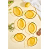 Lora Bianca Citrus 6'lı Limon Formlu Cam Mini Çerez/meyve/meze Kasesi Seti