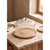 The Mia Madera Yuvarlak Kek Saklama Fanusu 30x30x20 Cm