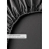 Bella Maison Premium Tencel King Size Lastikli Saten Çarşaf Antrasit (180x200x35 Cm)