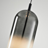 Apliqa Velmio Modern Cam Tekli Led Sarkıt Avize Gri