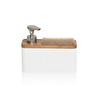 The Mia Travertine Süngerli Sıvı Sabunluk Beyaz 420 Ml