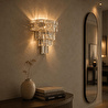 Apliqa Dolares Gold 40 Watt Kristal Taşlı Duvar Lambası Salon Aplik