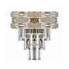 Apliqa Dolares Gold 40 Watt Kristal Taşlı Duvar Lambası Salon Aplik