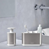 Joseph Joseph 2 Li Sıvı Sabunluk Ve Lavabo Düzenleme Seti - Beyaz Çelik
