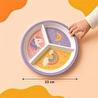 Wumboo 3 Bölmeli Melamin Çocuk Tabağı-mama Tabağı-ekstra Dayanıklı Bpa Free Beslenme Tabağı- Unicorn