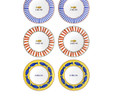 The Mia Fish Pasta Tabağı 6lı Set 19 Cm