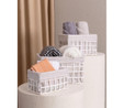 The Mia Braid Hasır Organizer Sepet Beyaz 30x22x19 Cm