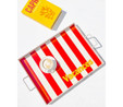 The Mia Vacanses Dekoratif Metal Tepsi 40x30 Cm