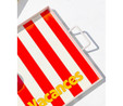 The Mia Vacanses Dekoratif Metal Tepsi 40x30 Cm