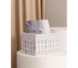 The Mia Braid Hasır Organizer Sepet Beyaz 26x18x16 Cm