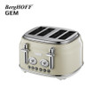 Berghoff Gem Retro Krem Rengi Dört Dilim Ekmek Kızartma Makinesi