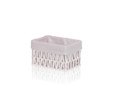 The Mia Cesta Hasır Organizer Sepet Beyaz 22x14x13 Cm
