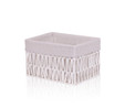 The Mia Cesta Hasır Organizer Sepet Beyaz 30x22x19 Cm