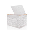 The Mia Cesta Hasır Organizer Sepet Beyaz 62x42x42 Cm