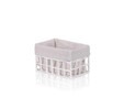 The Mia Braid Hasır Organizer Sepet Beyaz 22x14x13 Cm