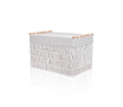 The Mia Cesta Hasır Organizer Sepet Beyaz 57x36x37 Cm