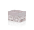 The Mia Cesta Hasır Organizer Sepet Beyaz 26x18x16 Cm