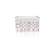 The Mia Cesta Hasır Organizer Sepet Beyaz 52x30x32 Cm