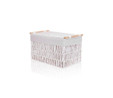 The Mia Cesta Hasır Organizer Sepet Beyaz 52x30x32 Cm