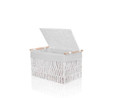 The Mia Cesta Hasır Organizer Sepet Beyaz 52x30x32 Cm