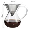 Jumbo Glory 850 Ml Çelik Süzgeçli Cam Kahve Demleme Ekipmanı