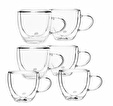 Jumbo Glory Double Wall 6'lı Çift Cidarlı Fincan Takımı 75ml