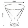 Jumbo Glory 2'Li Double Wall Çift Cidarlı V Bardak ve Tatlı Sunum Kasesi 150 Ml