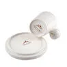 Jumbo Golf Line Beyaz 2'li Tabaklı Kahve Fincan Takımı 90 ml