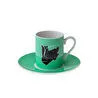 Jumbo X İstanbul Modern Horasan-İsimsiz Yeşil 2 Kişilik Kahve Fincan Takımı