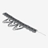 Flying Tiger Copenhagen Dantelli ve Taşlı Siyah Choker