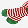 Flying Tiger Copenhagen Kırmızı Beyaz Çizgili Yılbaşı Çorabı 36/38