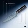 Jumbo Miyaki Çelik Damascus Bıçak 13 cm