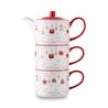 Jumbo New Year Janus Teapot ve 2'li Bardak Seti