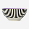 Flying Tiger Copenhagen Siyah Beyaz Çizgili Seramik Kase 13,7 cm