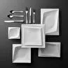 Jumbo Fold Platin 58 Parça 12 Kişilik Kare Yemek Takımı