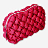Flying Tiger Copenhagen Koyu Pembe Kapitone Makyaj Çantası 20 cm x 13,5 cm