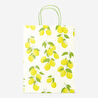 Flying Tiger Copenhagen Sarı Limon Desenli Kağıt Hediye Çantası