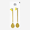 Flying Tiger Copenhagen 2'li Limon Detaylı Gold Tatlı Kaşığı