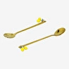 Flying Tiger Copenhagen 2'li Limon Detaylı Gold Tatlı Kaşığı