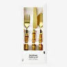 Flying Tiger Copenhagen 3 Parça Gold Bambu Saplı Çatal Kaşık Bıçak Seti