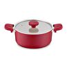 Jumbo Swiss Crystal Red 7 Parça İndüksiyon Tabanlı Tencere Seti